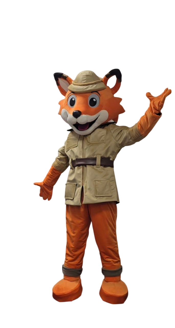 Mascotte Renard Explorateur — Marque outdoor